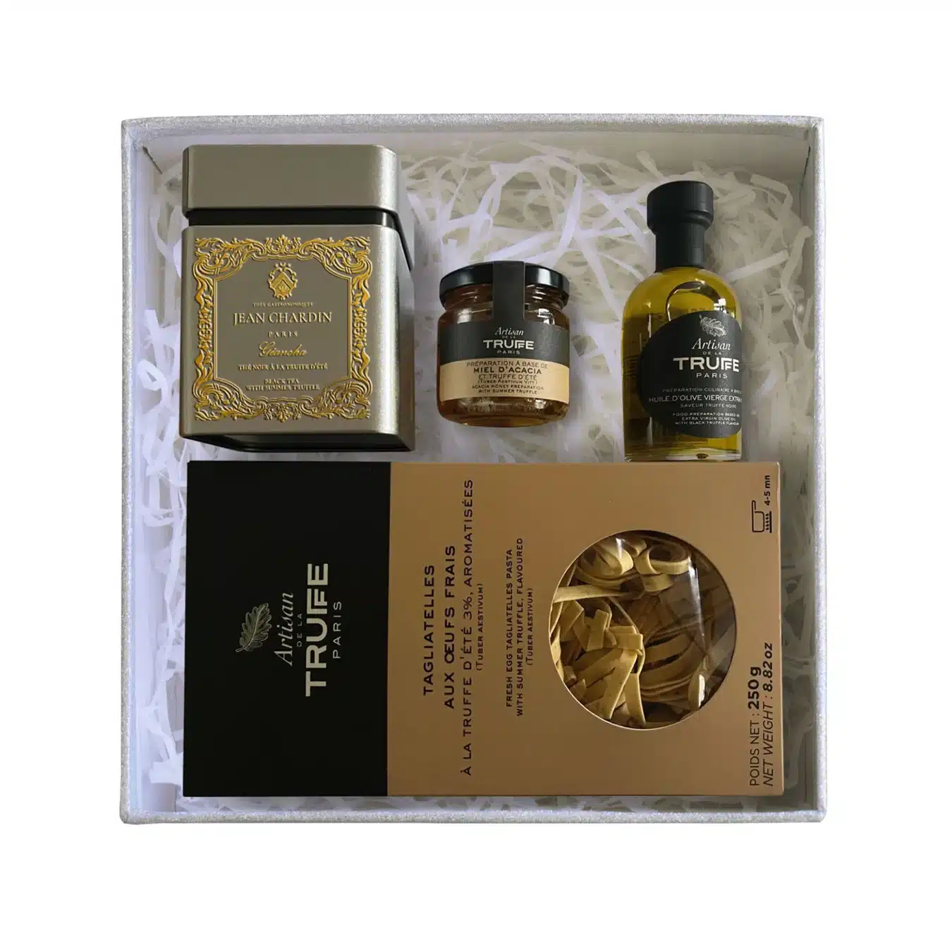Coffret truffe avec Miel truffe, Huile truffe, thé truffe et Tagliatelles