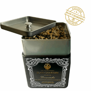Thé vert Sencha GENMAICHA au riz de Camargue IGP présenté dans son écrin en métal brun de 180g
