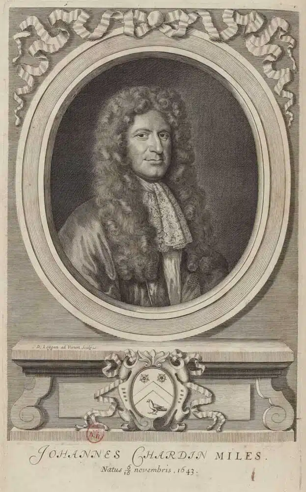 Portrait gravé du voyageur Jean Chardin, conservé de la page Histoire